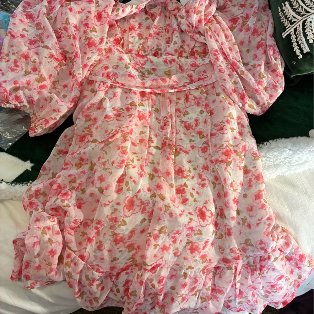 Amazon Floral Pink Dress